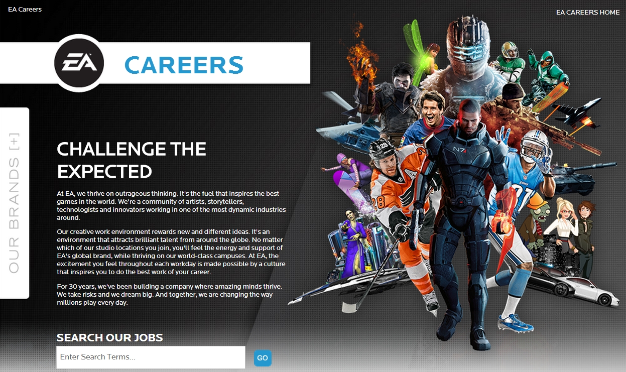 EA Careers page
