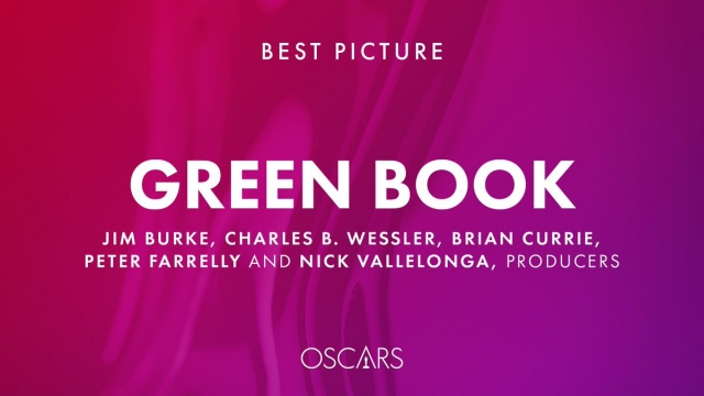 social media card from the Academy announcing Green Book as the winner of the Best Picture award